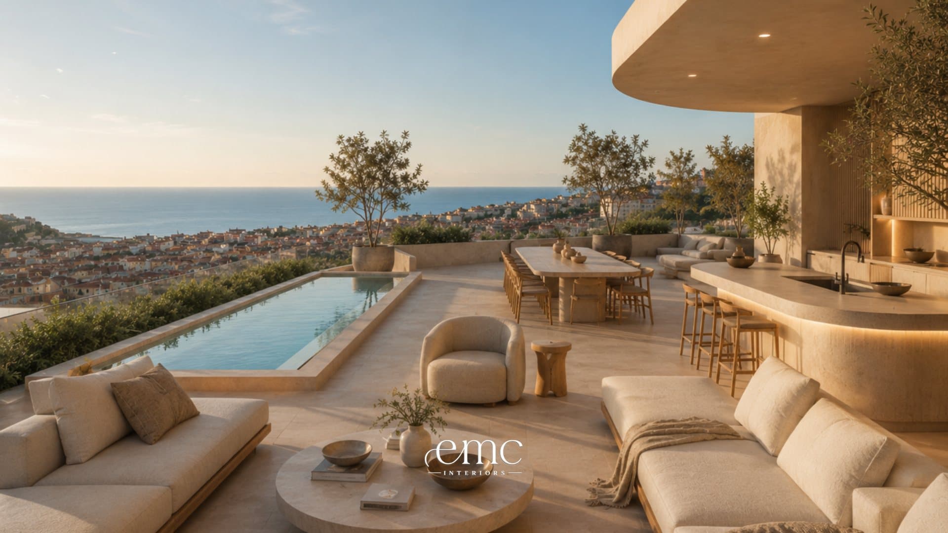 Rooftop Azuria — Mobilier